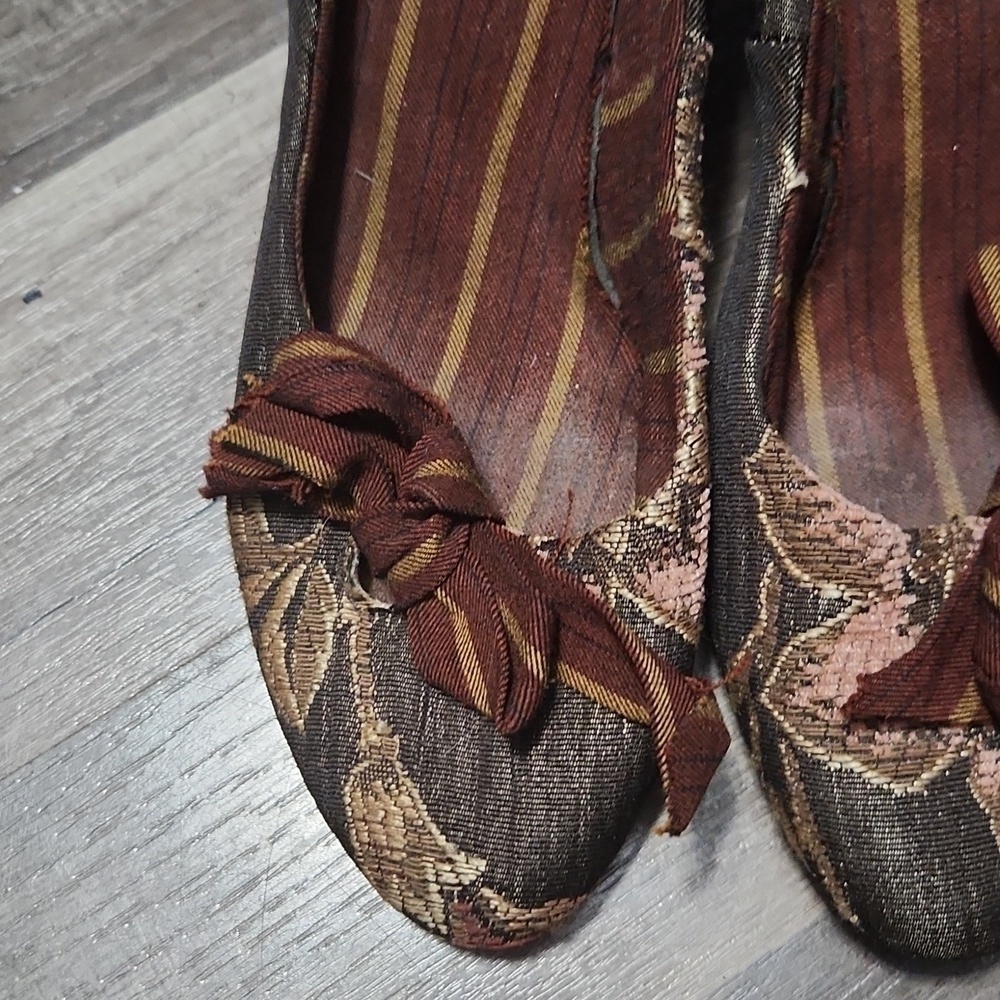 1920s Vintage Look Heels Size 6.5 Bow Has Matching Costume - Picture 2 of 6